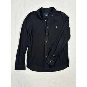 Polo Ralph Lauren Button Up Knit Oxford Men's Large in Black